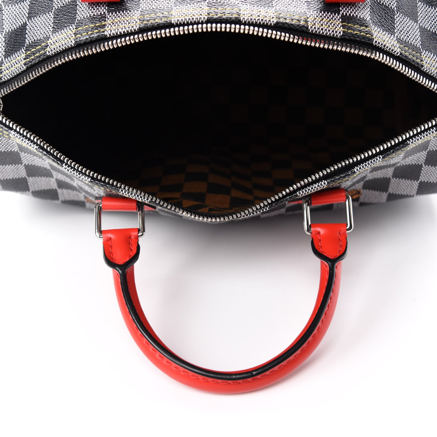 Louis Vuitton Damier Speedy Bandouliere 30 Black White 5 of 14