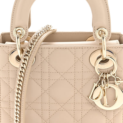 Christian Dior Lambskin Cannage Mini Lady Dior Sand 8 of 14