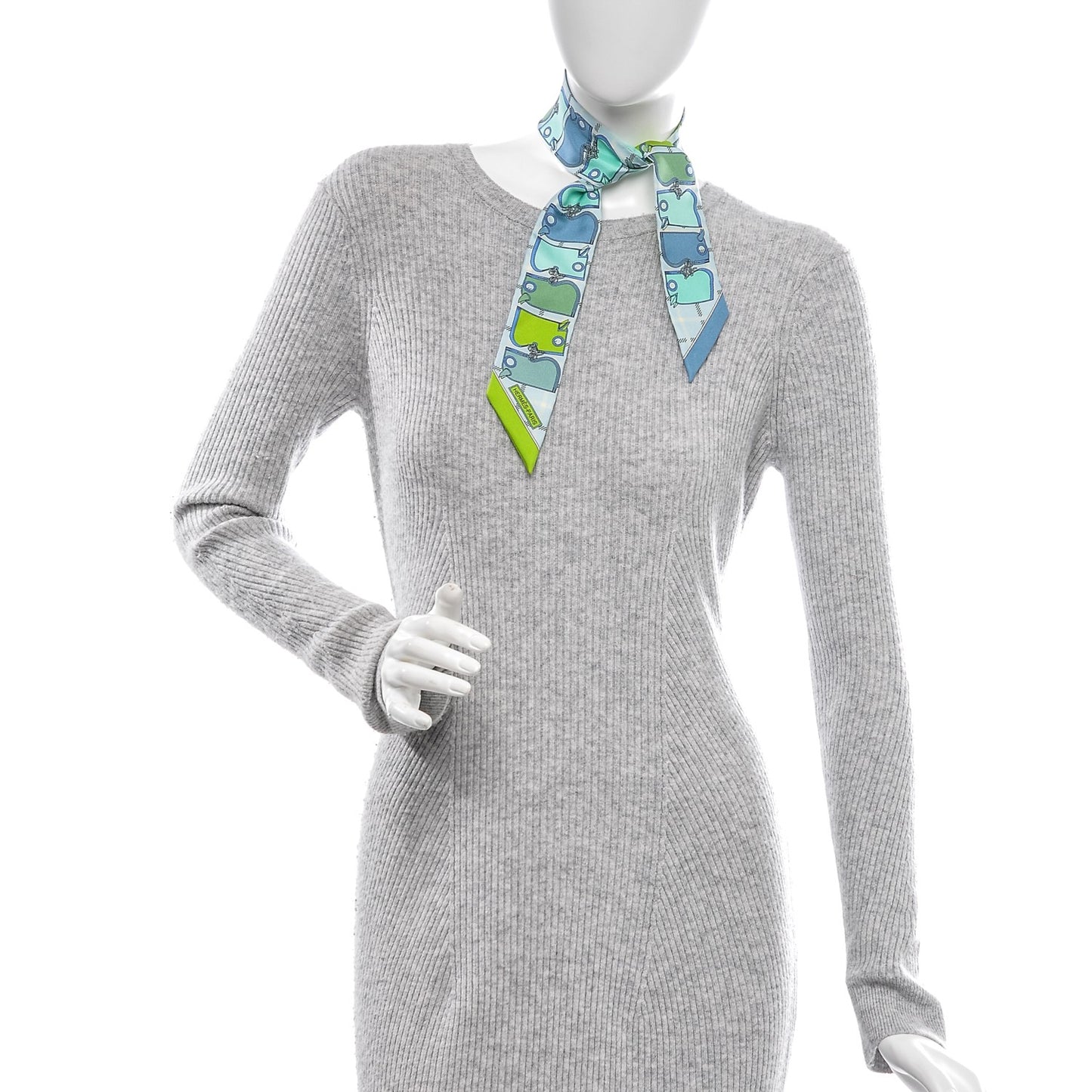 Silk Camails Twilly Vert Fluo Ciel Vert D Eau