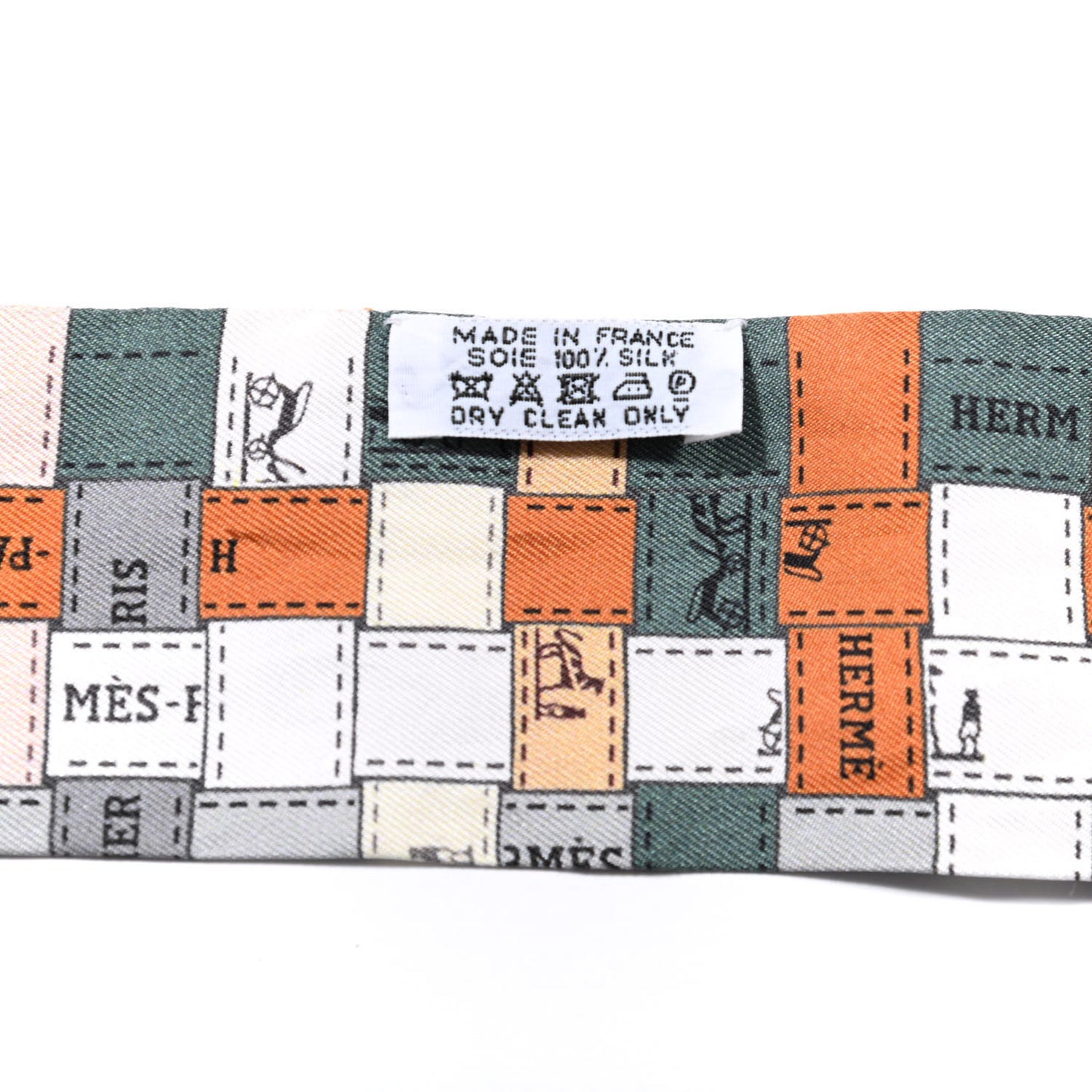 Silk Bolduc Au Carre Twilly Gris Caramel Blanc