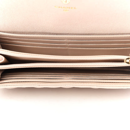 Chanel Caviar Quilted Large Boy Gusset Flap Wallet Beige 7 of 9