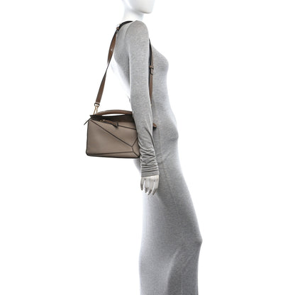 Loewe Grained Calfskin Small Puzzle Bag Sand Mink 2 of 9