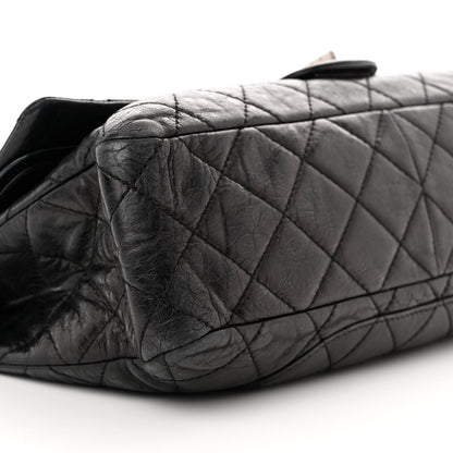 Chanel Metallic Aged Calfskin Quilted 2.55 Reissue 228 Flap Black 9 of 10