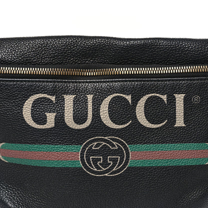 Gucci Grained Calfskin Logo Belt Bag Black 8 of 10