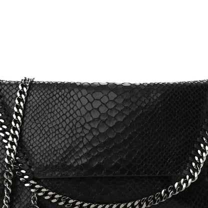 Stella McCartney Snakeskin Effect Tiny Falabella Fold Over Tote Black 9 of 9