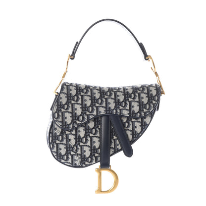 Christian Dior Oblique Mini Saddle Bag Blue 1 of 10