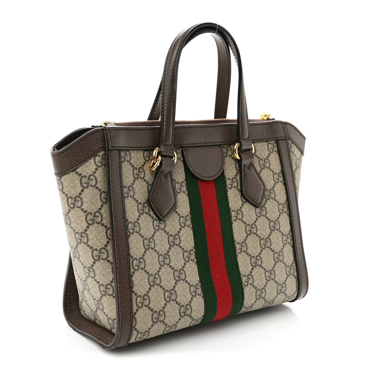 Gucci GG Supreme Monogram Small Ophidia Tote Bag Brown 3 of 12