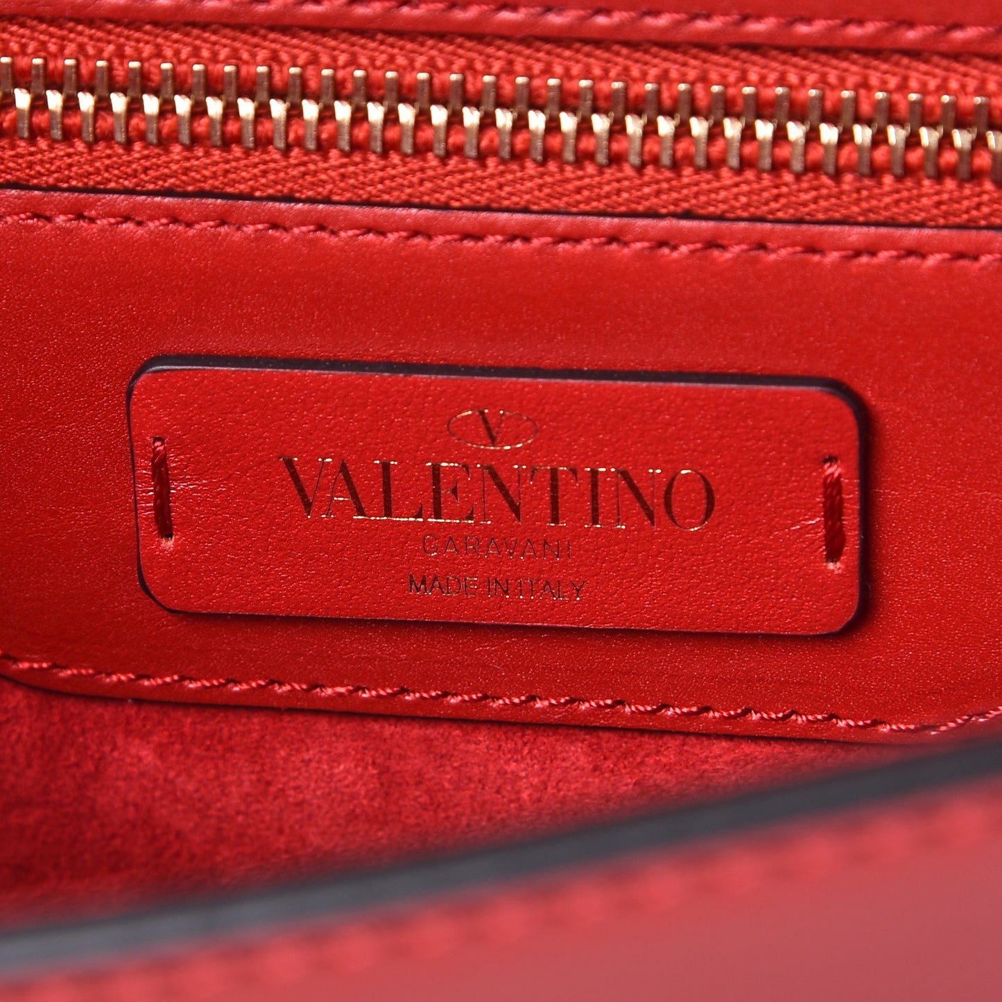 Vitello Small Rockstud Demilune Shoulder Bag Rosso Valentino