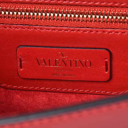 Valentino Garavani Vitello Small Rockstud Demilune Shoulder Bag Rosso Valentino 6 of 9