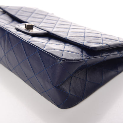 Chanel Aged Calfskin Quilted 2.55 Reissue 227 Flap Navy Blue 9 of 12