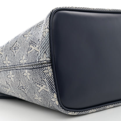 Louis Vuitton Monoglam Neverfull MM Blue 10 of 12