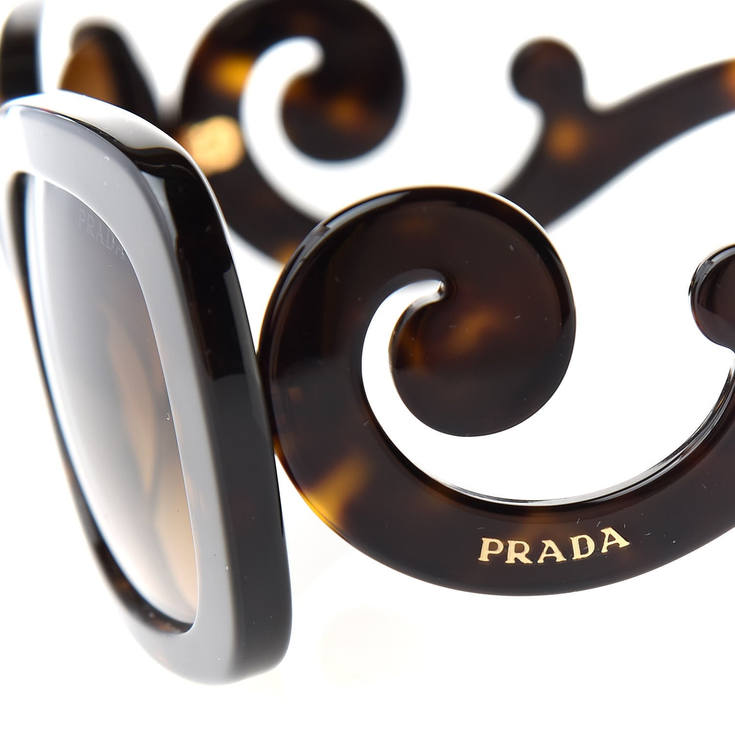 Prada Acetate Baroque Sunglasses SPR 27O Tortoise 7 of 9