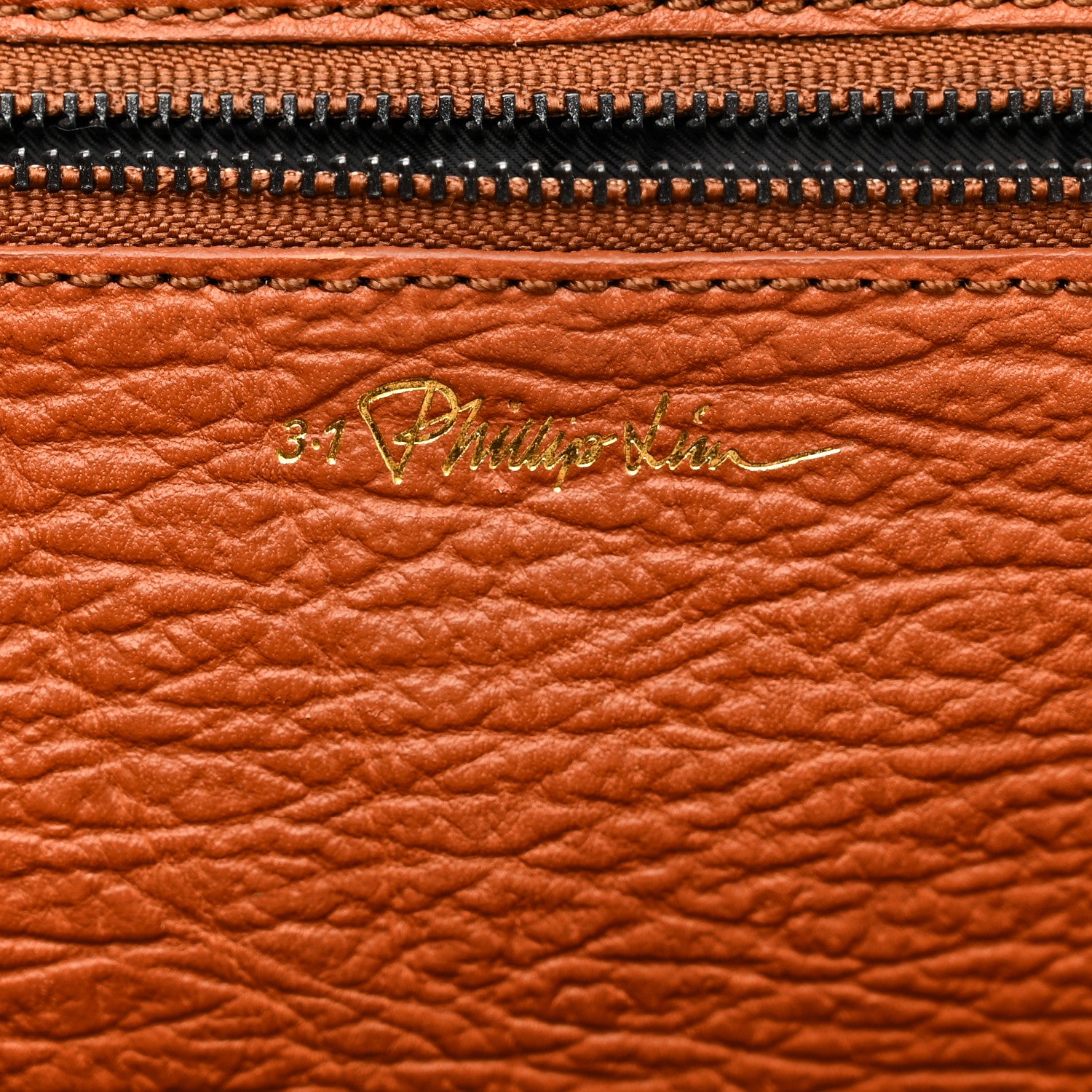 3.1 Phillip Lim Textured Calfskin Large Pashli Satchel Amber 6 of 11