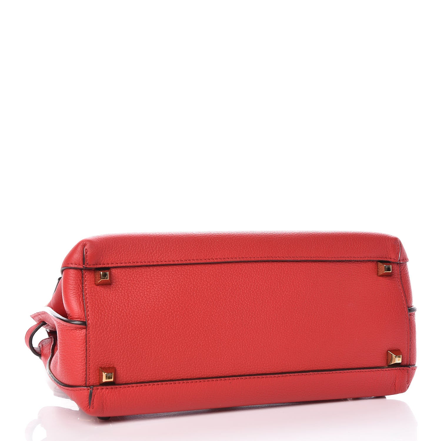 MCM Grained Calfskin Medium Milla Convertible Backpack Red 4 of 10