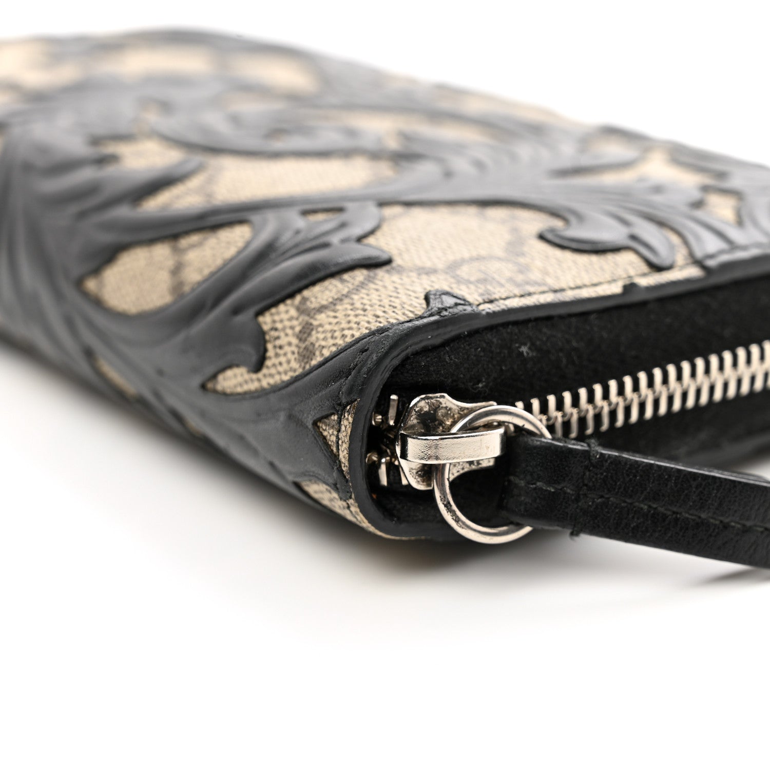Gucci GG Supreme Monogram Arabesque Zip Around Wallet Black 10 of 11
