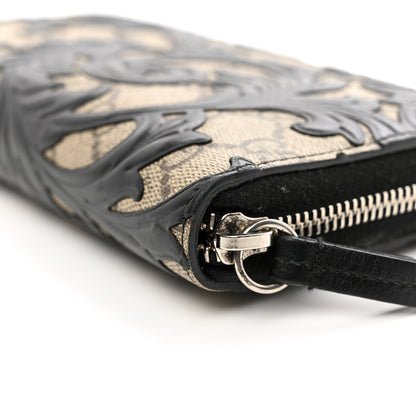 Gucci GG Supreme Monogram Arabesque Zip Around Wallet Black 10 of 11