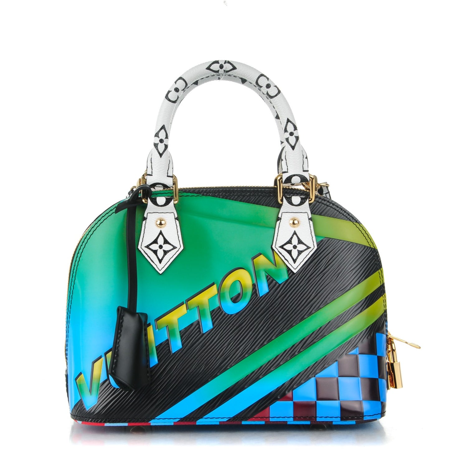 Epi Damier Race Alma BB Blue Vert