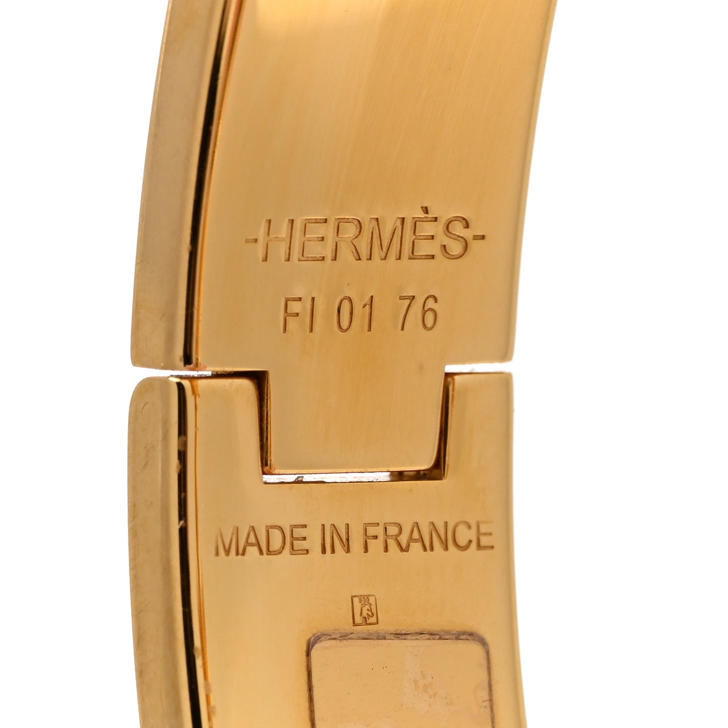 Enamel Narrow Clic Clac H Bracelet PM White