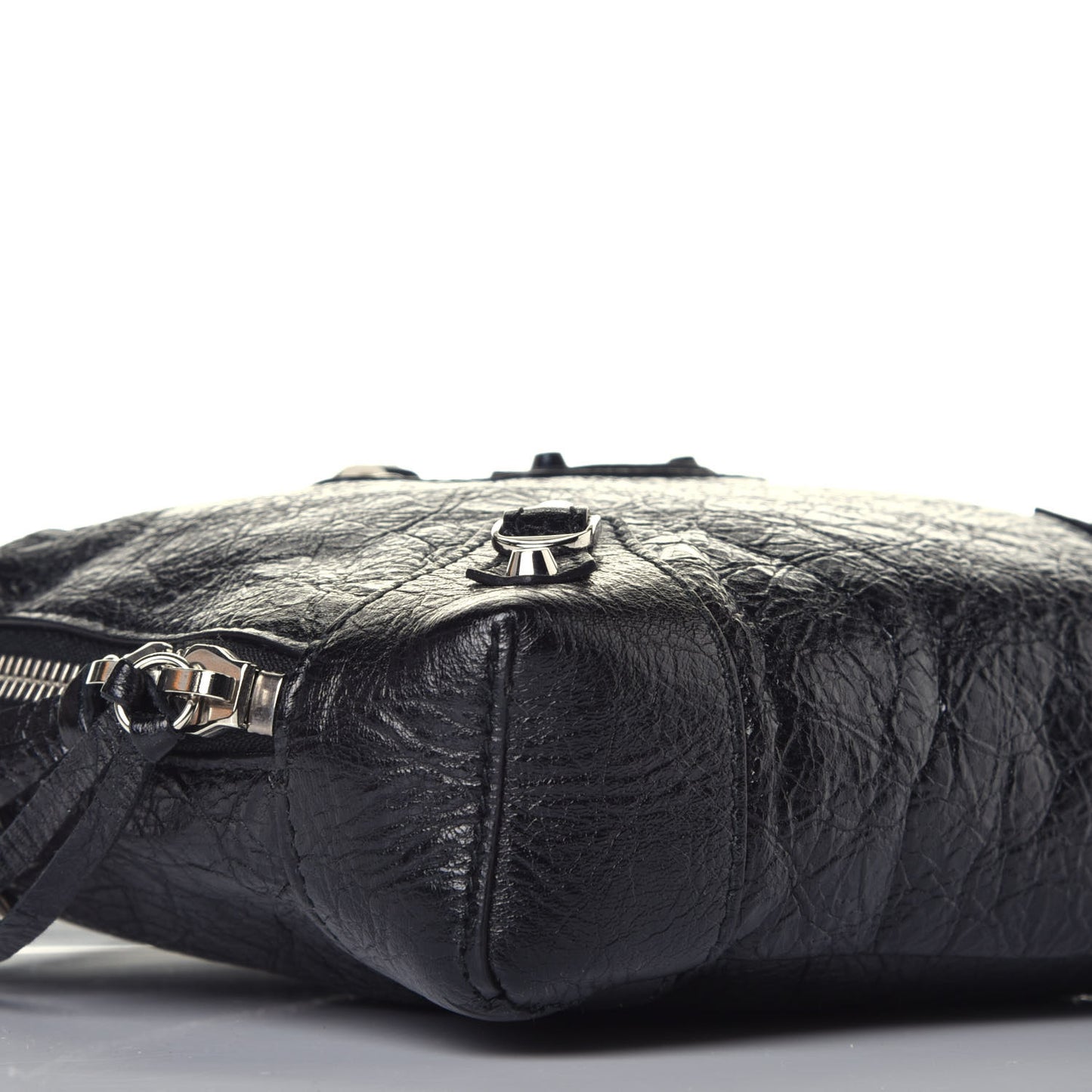 Agneau Classic Hardware XS Reporter Crossbody Black