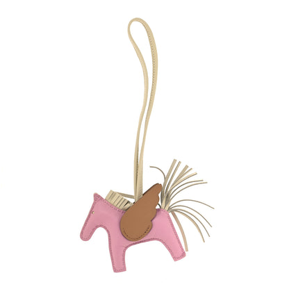 Hermes Milo Lambskin Grigri Rodeo Pegase Horse Bag Charm PM Mauve Sylvestre Craie Chai 1 of 5