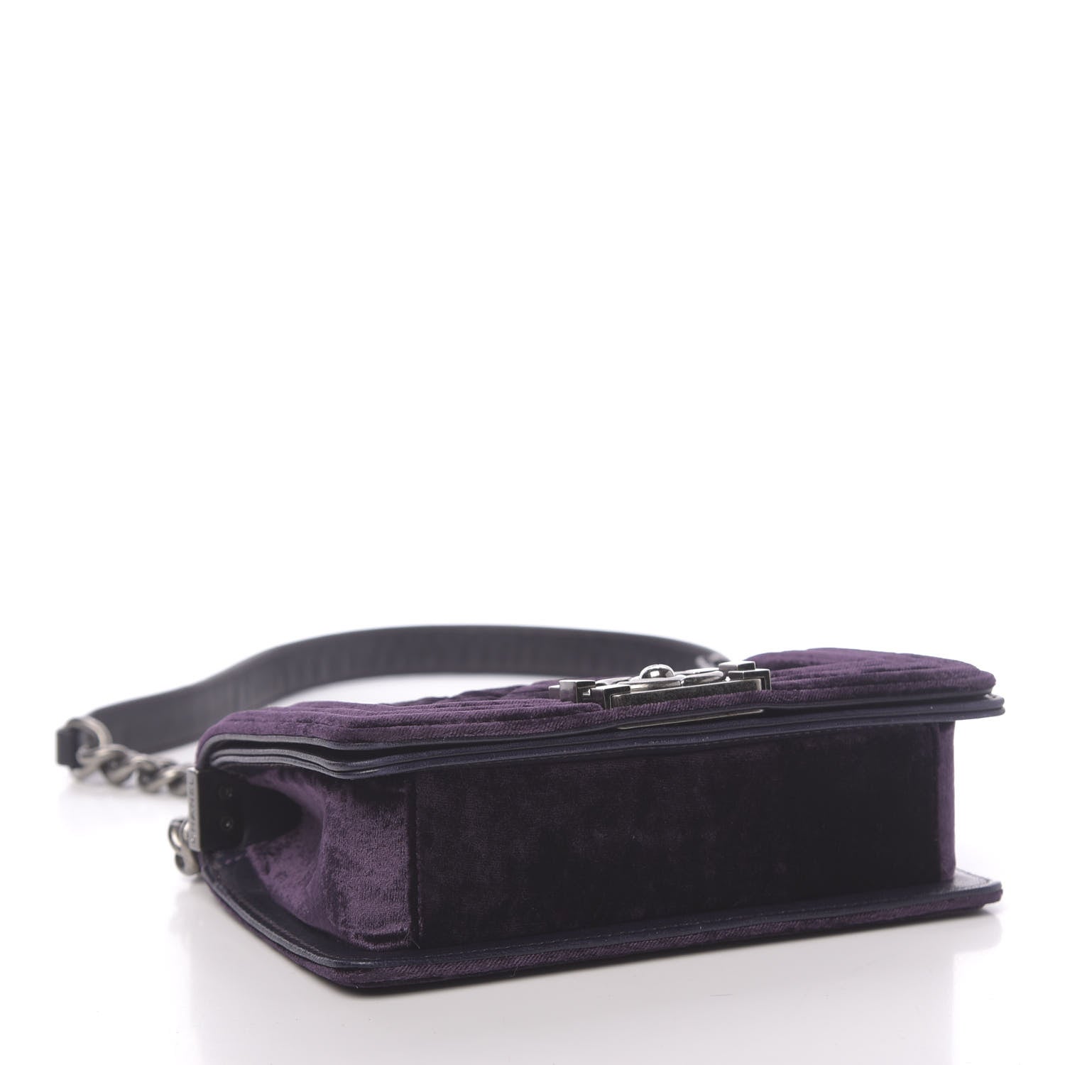 Chanel Velvet Quilted Small Boy Flap Purple 4 of 11