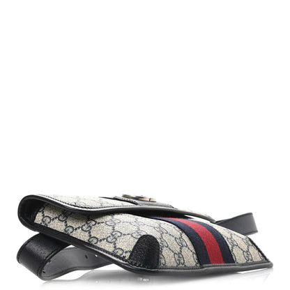 Gucci GG Supreme Monogram Web Small Ophidia Belt Bag 90 36 Beige Navy 4 of 11