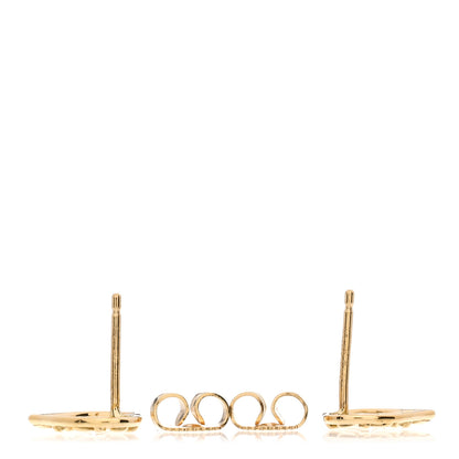 Tiffany 18K Yellow Gold Olive Leaf Heart Earrings 3 of 4