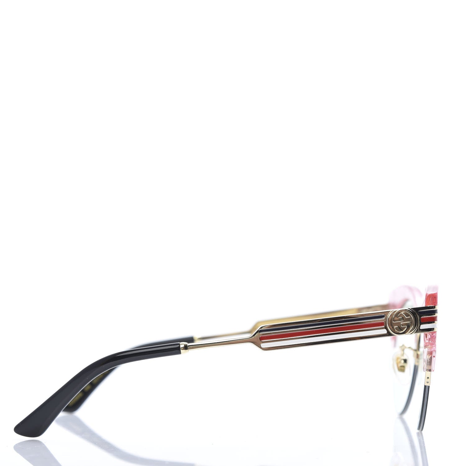 Gucci Acetate Metal Glitter Cat Eye Sunglasses GG0283S Pink 3 of 9