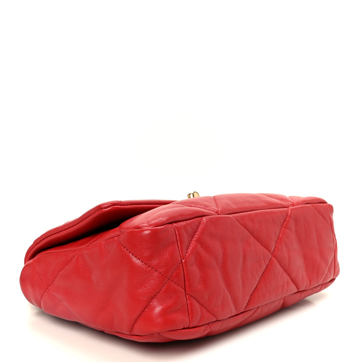 Lambskin Quilted Medium Chanel 19 Flap Red