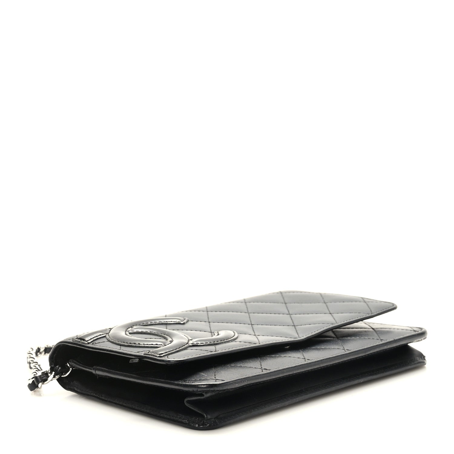 Chanel Calfskin Quilted Cambon Wallet on Chain WOC Black 4 of 10