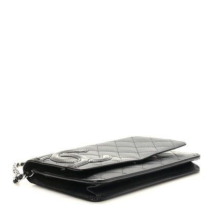 Chanel Calfskin Quilted Cambon Wallet on Chain WOC Black 4 of 10