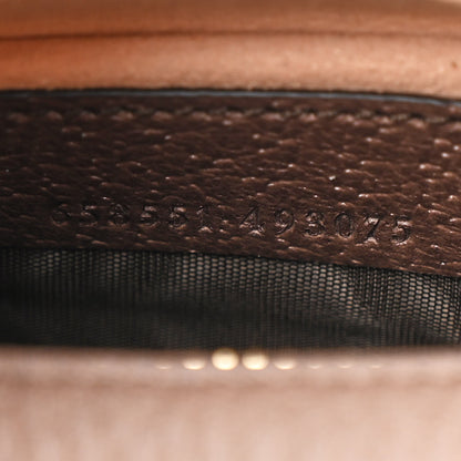 Gucci GG Supreme Monogram Textured Calfskin Web Mini Ophidia Half Moon Hobo Beige Ebony New Acero 7 of 11