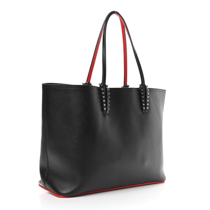 Christian Louboutin Calfskin Spikes East West Cabata Tote Black 4 of 11