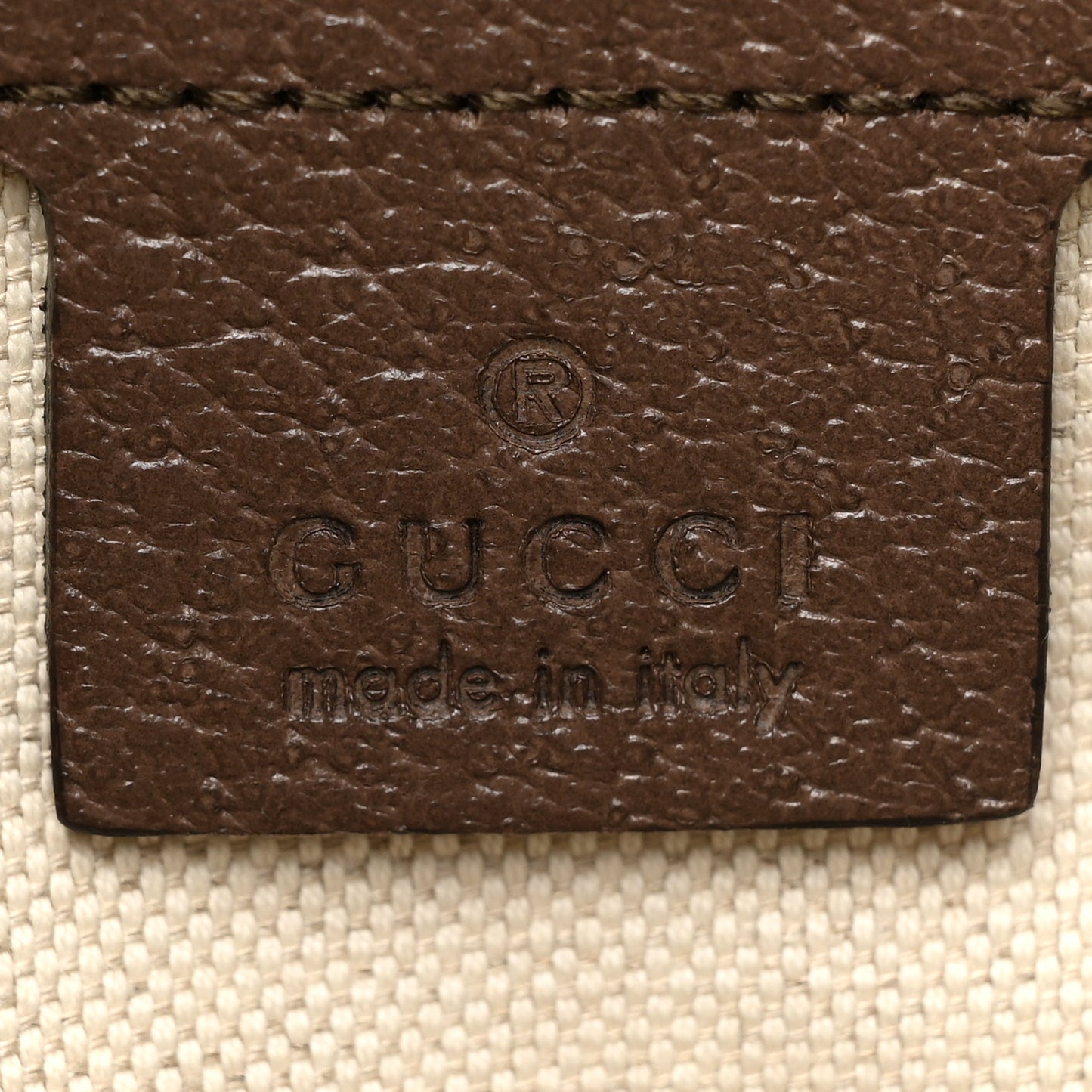 GG Supreme Monogram Textured Dollar Calfskin Web Small Ophidia Half Moon Hobo Beige Ebony New Acero