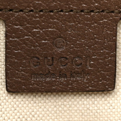 Gucci GG Supreme Monogram Textured Dollar Calfskin Web Small Ophidia Half Moon Hobo Beige Ebony New Acero 6 of 8