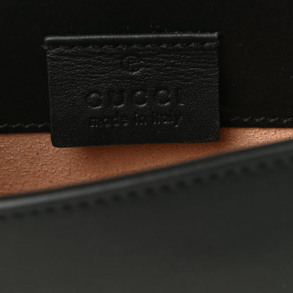 Gucci Calfskin Super Mini Sylvie Chain Shoulder Bag Black 6 of 11