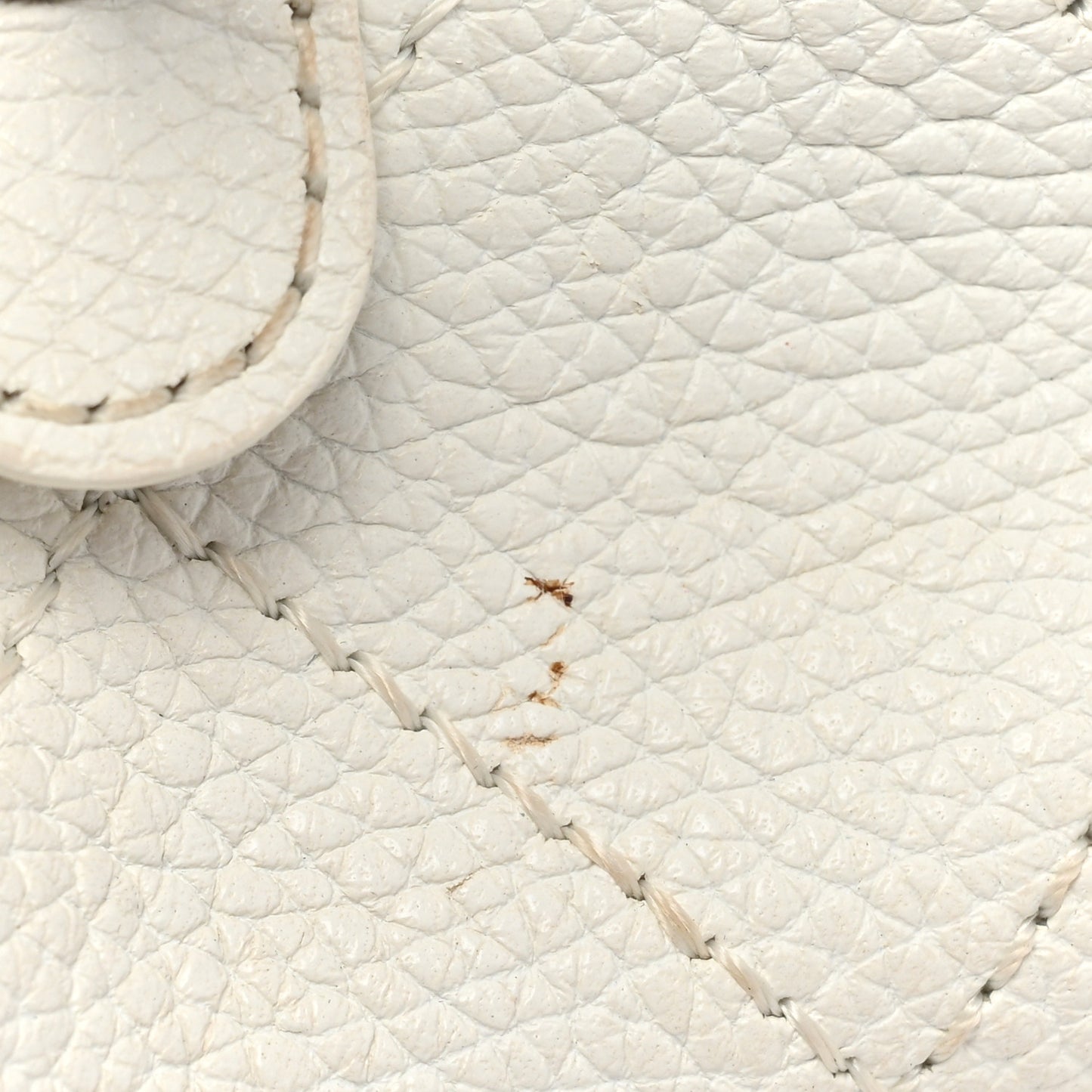 Calfskin Stitched Messenger Flap White