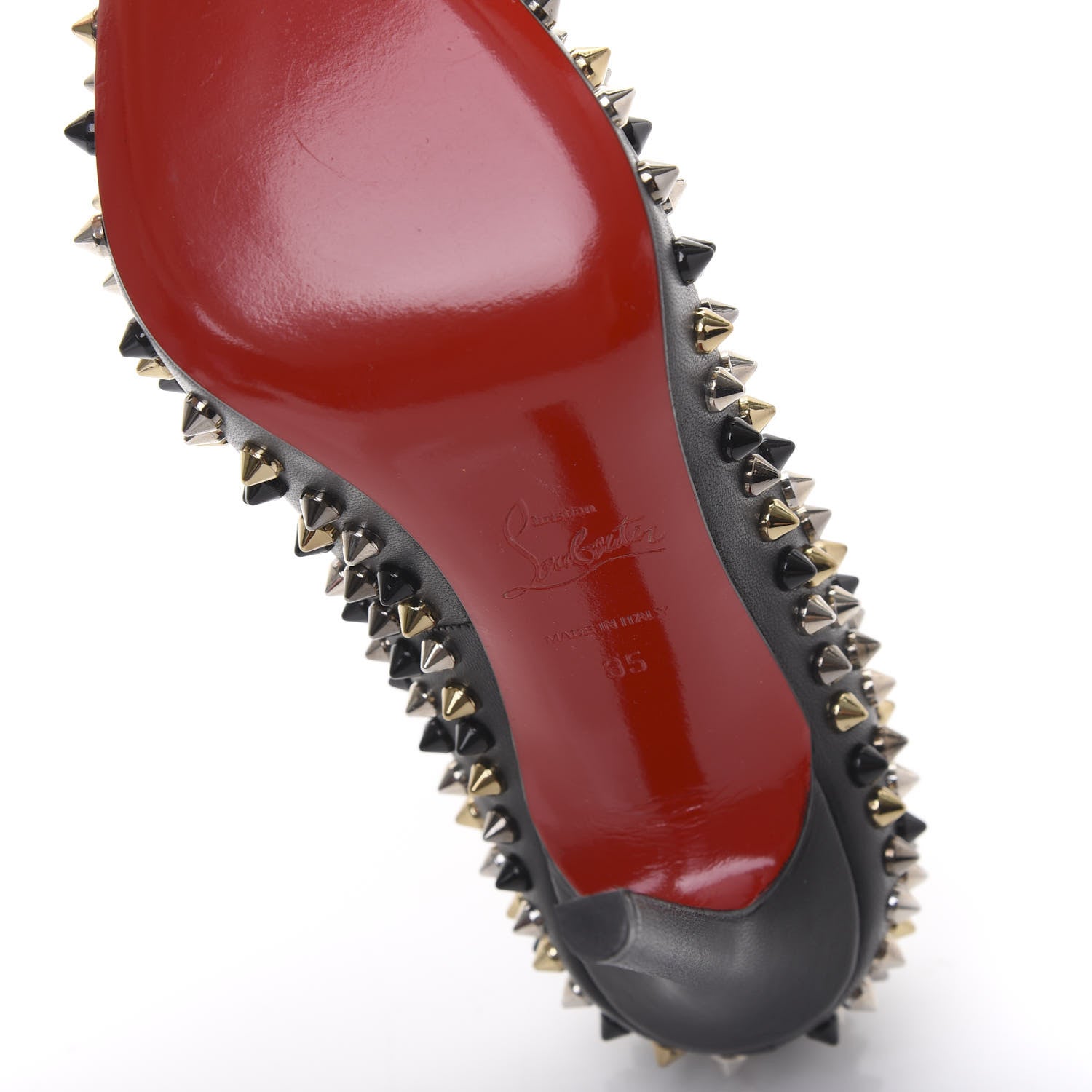 Christian Louboutin Nappa Pigalle Spikes 120 Pumps 35 Black 6 of 8