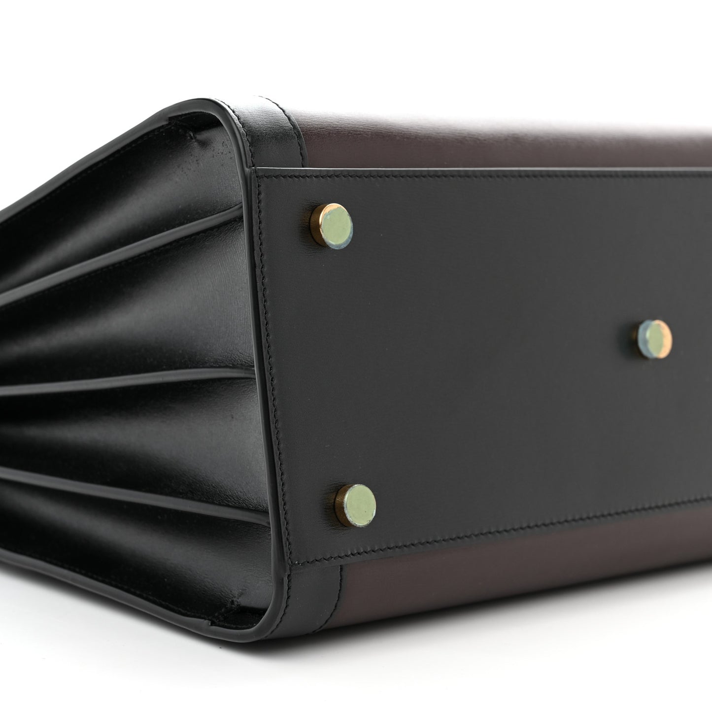 Calfskin Bi-Color Small Sac De Jour Burgundy Black