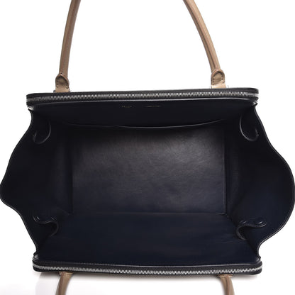 Celine Calfskin Suede Tri-Color Double Zip Trapeze Sand 5 of 8