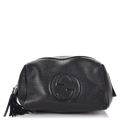 Gucci Pebbled Calfskin Medium Soho Cosmetic Case Black 1 of 7