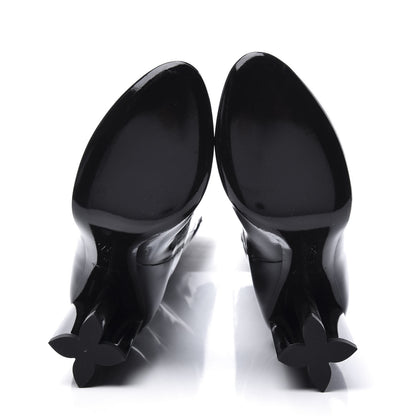 Louis Vuitton Patent Silhouette Boots 38 Black 5 of 8