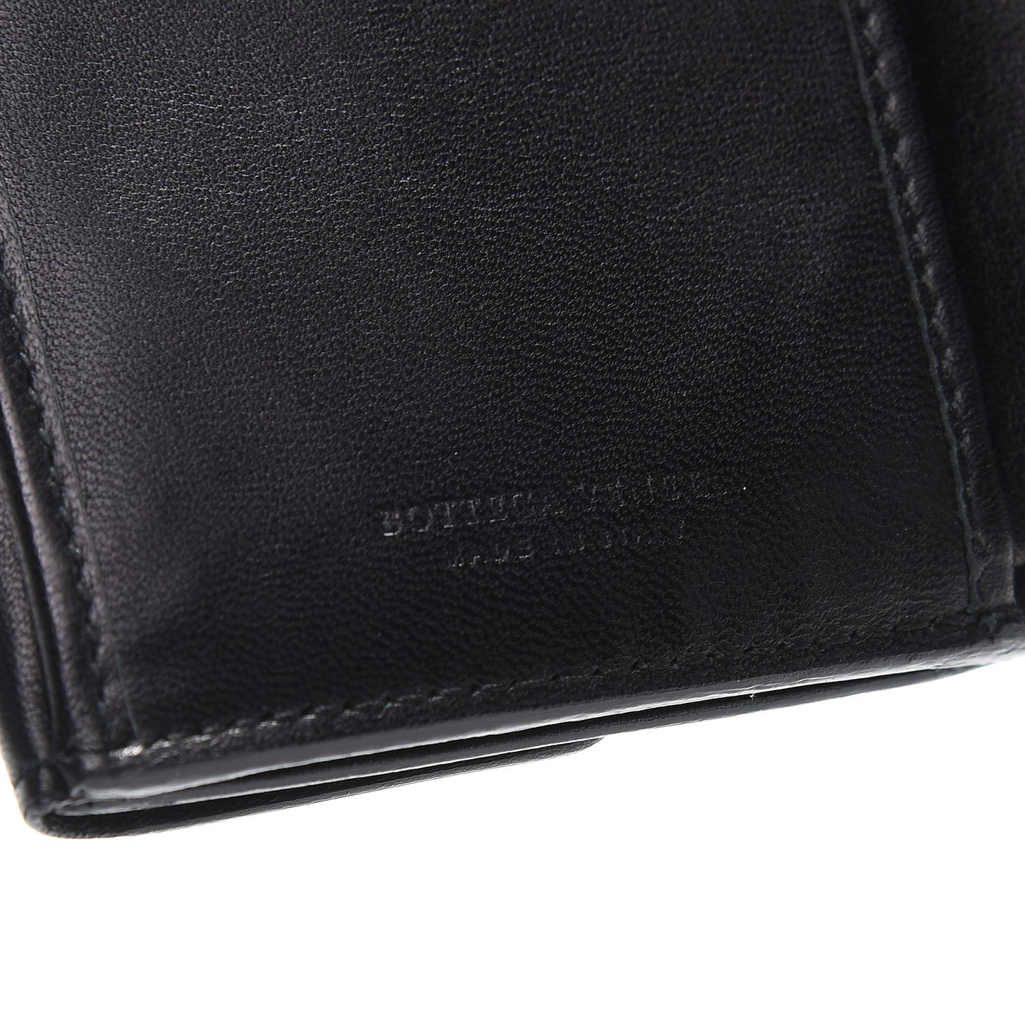 Nappa Intrecciato Tri-Fold Wallet Black