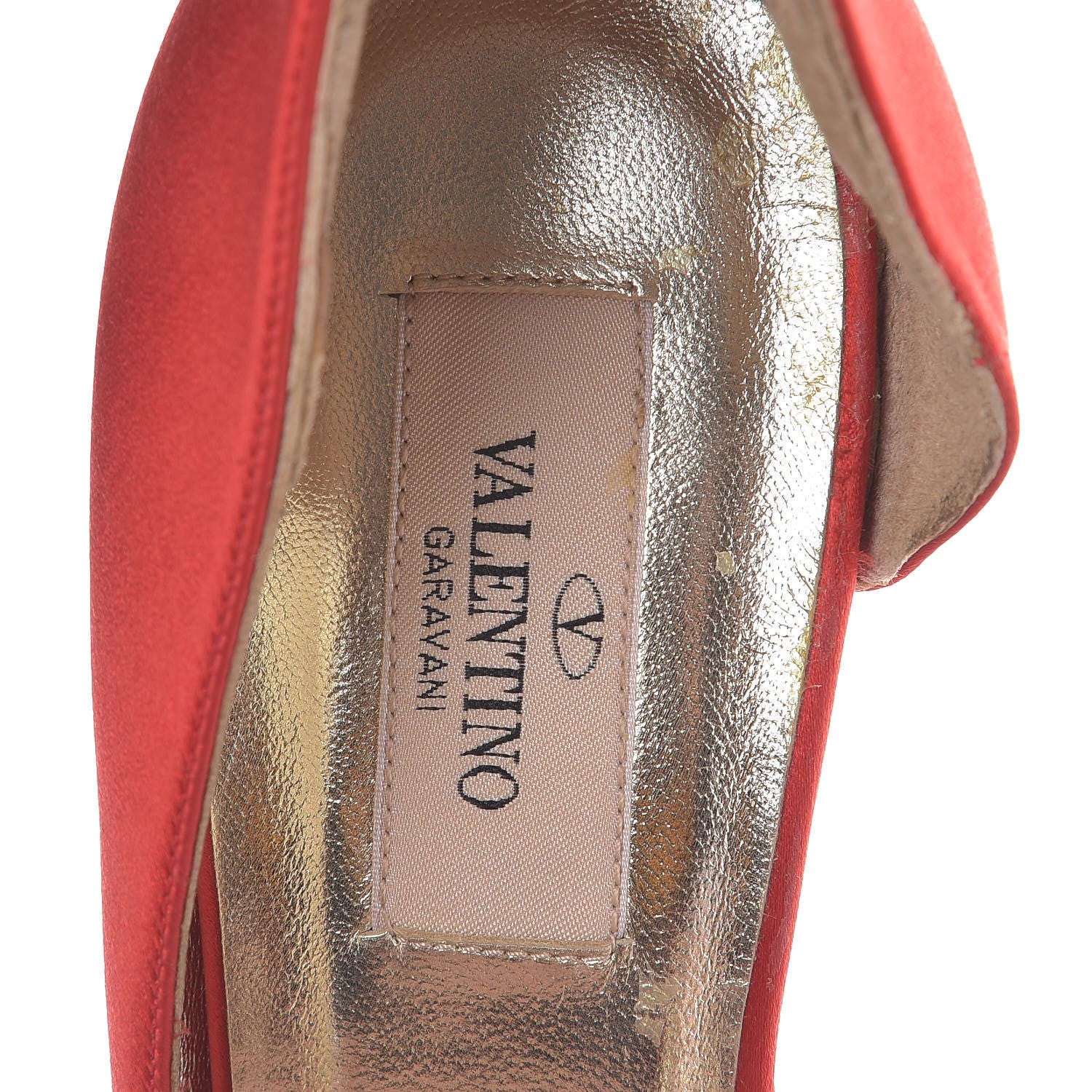 Valentino Garavani Satin Crystal Couture Bow Peep Toe d'Orsay High Heel Pumps 38 Red 8 of 11