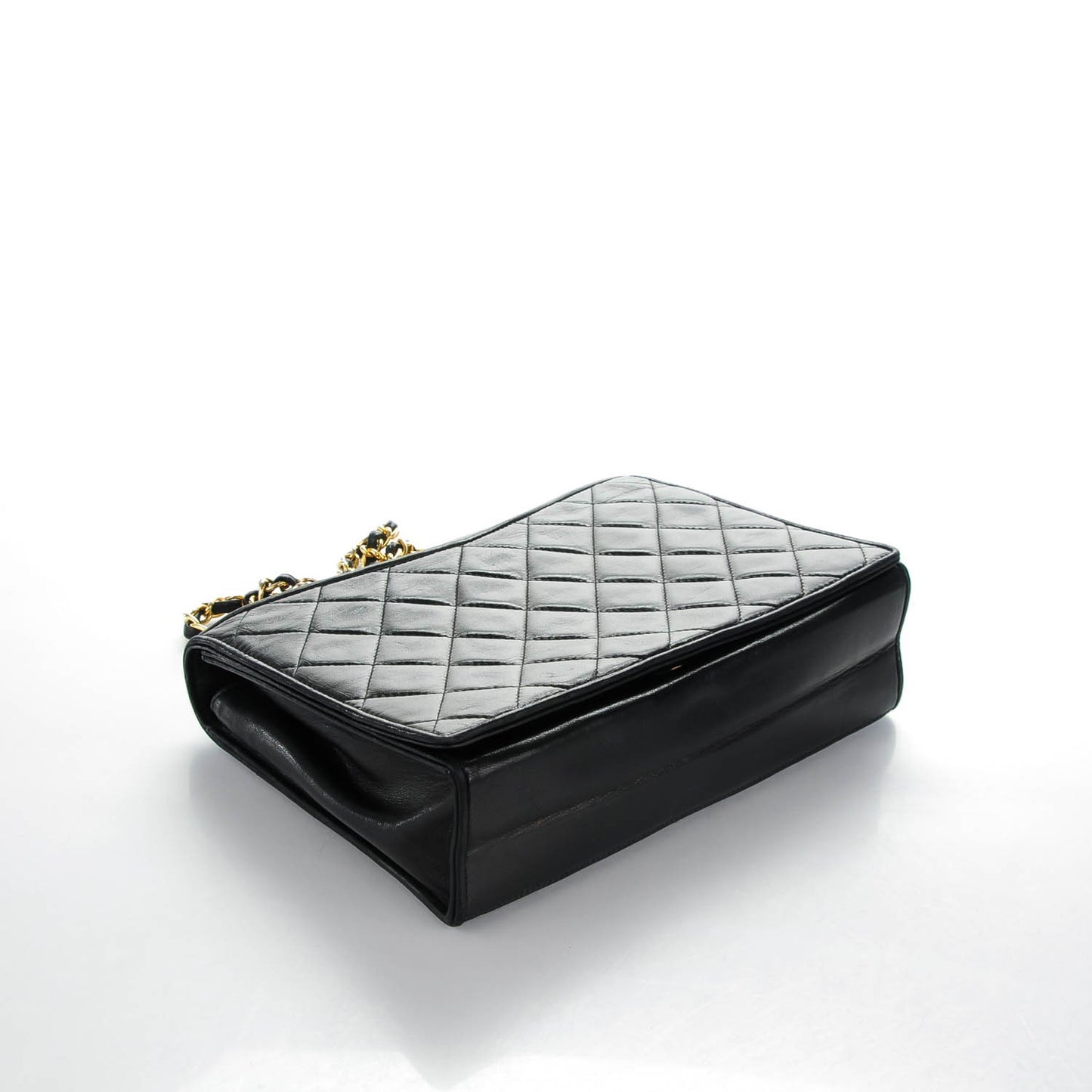 Lambskin Quilted CC Small Single Flap Black