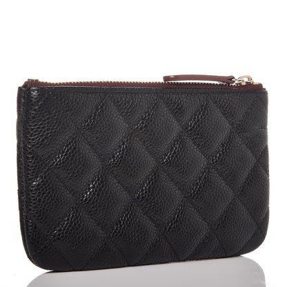Chanel Caviar Quilted Small Cosmetic Case Black 3 of 10