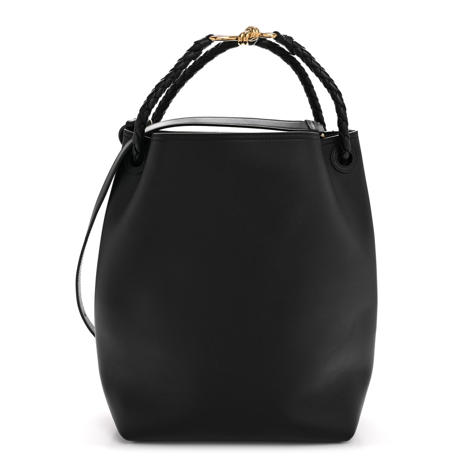 Bottega Veneta Silky Calfskin Small Andiamo Bucket Bag Black 1 of 12