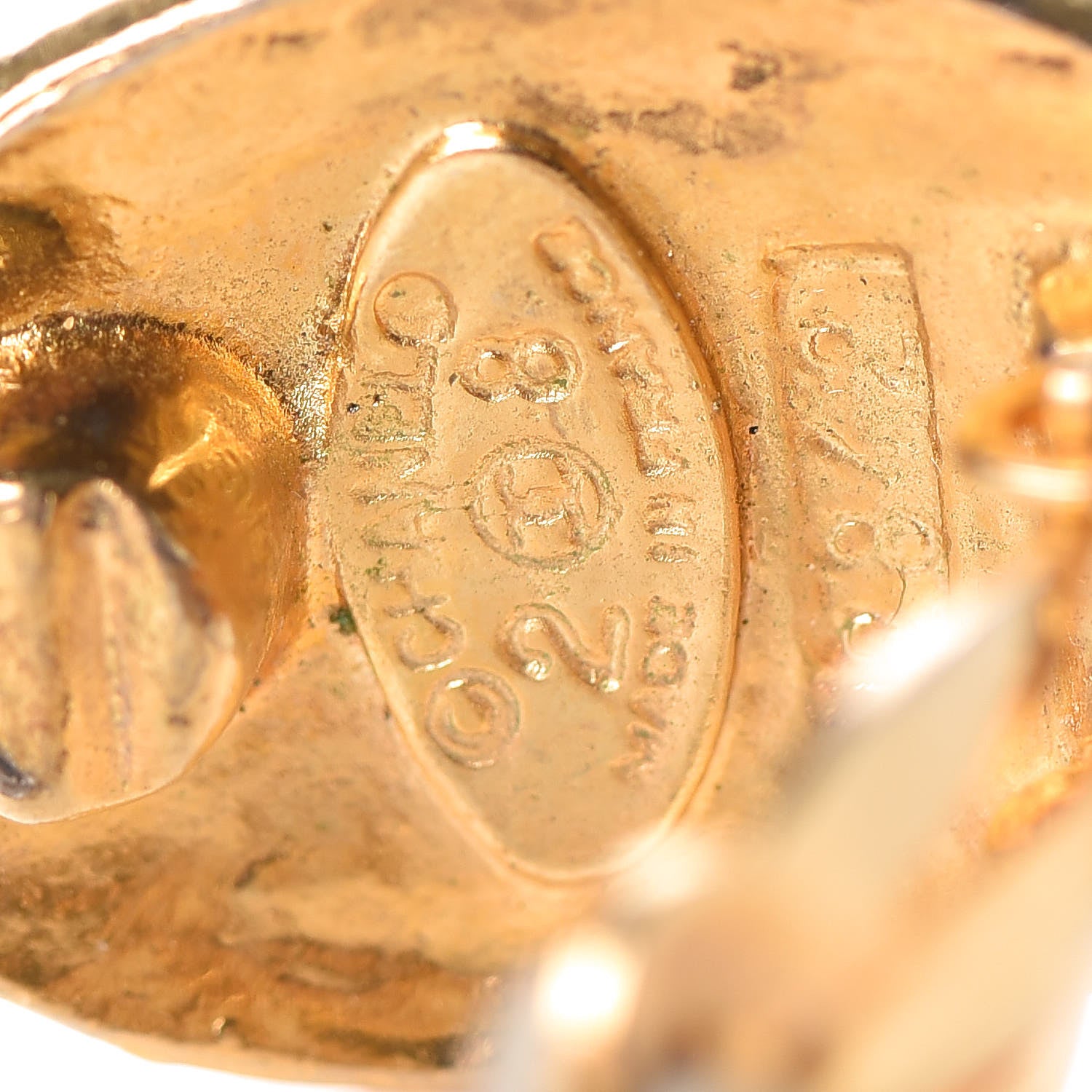 Chanel Oval CC Clip On Earrings Gold 4 of 4