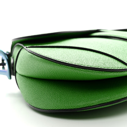 Christian Dior Grained Calfskin Saddle Bag Green 9 of 10