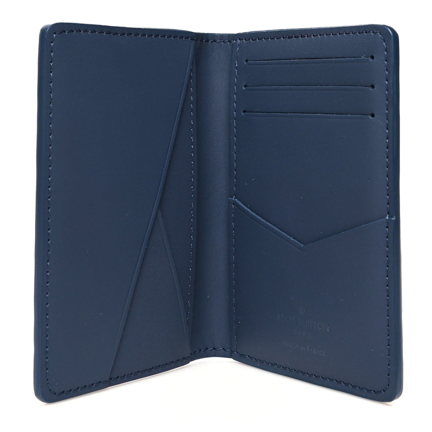 Calfskin Monogram Shadow Pocket Organizer Blue